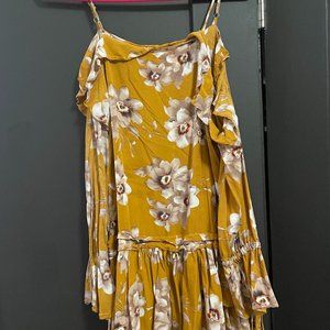 Floral shoulderless dress